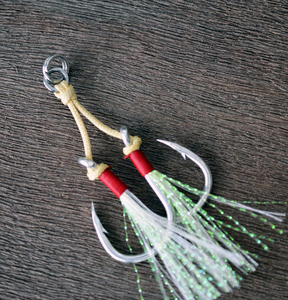 도매 바닷물 1/0 <span class=keywords><strong>3</strong></span>/0 5/0 빛나는 Kvelar 섬유 로프 금속 지그 보조 후크 2 개/가방 - Product Image 5