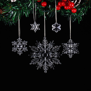 Décoration <span class=keywords><strong>de</strong></span> sapin <span class=keywords><strong>de</strong></span> Noël en cristal <span class=keywords><strong>de</strong></span> neige transparent en acrylique, style moderne et simple, décoration d'intérieur - Product Image 2