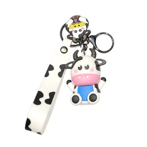 <span class=keywords><strong>Portachiavi</strong></span> a Forma <span class=keywords><strong>di</strong></span> Mucca Cartone Animato Carino Modello B67 Design Semplice per Auto e Zaino Studenti, Ciondolo per Coppie - Product Image 6