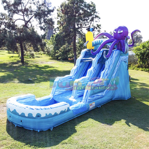 Château gonflable géant pour enfants, toboggan aquatique gonflable de 20 pieds, glissade aquatique Kraken - Product Image 4