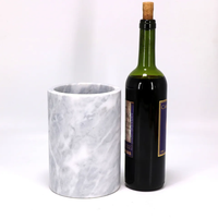 Nouveauté refroidisseur de glace à champagne seau barre accessoires marbre et laiton refroidisseur de vin casier à vin en marbre support de seau à vin