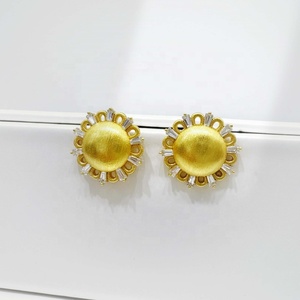 custom plata 925 Sterling Silver unique fashion matte <b>earring</b> new 2026 korean 14k 18k gold woman hypoallergenic <b>stud</b> <b>earrings</b> - Product Image 4