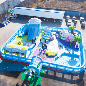 Parc aquatique gonflable flottant d'extérieur au prix d'usine, aire <span class=keywords><strong>de</strong></span> <span class=keywords><strong>jeux</strong></span> aquatique colorée avec toboggans pour le plaisir aquatique estival - Product Image 1