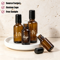 Flacon compte-gouttes en verre ambré vide de 5 ml, 10 ml, 20 ml, 30 ml, 1 oz pour huiles essentielles, parfums et huiles corporelles – Format voyage