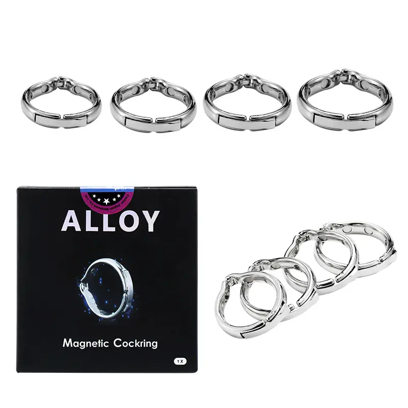 Magnet Cock Ring Metal Foreskin Correction Penis Ring Adjustable Size Glans Physiotherapy Circumcision Ring V Type