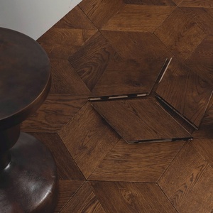 Plancher en parquet vintage multicouche en bois dur composite en placage de bois de chêne massif de style américain en forme de diamant 300*300 pour usage domestique - Product Image 1
