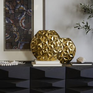 Vase en métal transparent moderne pour la décoration festive et de Noël Charme visuel étincelant pour les événements de célébration - Product Image 1