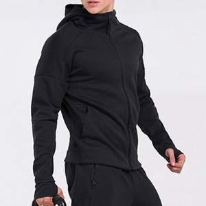 Nueva moda con logotipo personalizado para hombre, Chaquetas deportivas con capucha, entrenamiento de gimnasio, manga larga, cremallera completa, rompevientos, chaqueta de entrenamiento informal - Product Image 4