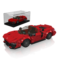 Ensemble de blocs de construction MOULD KING 27155 mini Super Sports Car, voiture de course haute vitesse avec boîte de présentation, briques MOC, jouets, cadeau de Noël