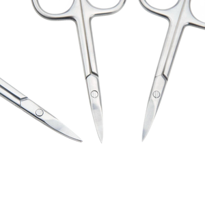 Ciseaux en acier inoxydable poli miroir à pointe incurvée pour les poils des sourcils, du nez et la couture, <span class=keywords><strong>tondeuse</strong></span> à poils du nez pour hommes - Product Image 4