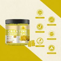 HDK OEM ODM Gommes de créatine monohydrate 800mg à la framboise, véganes, sans sucre, force maximale, croissance musculaire, récupération, complément sportif