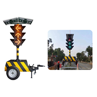 Feux de signalisation solaires mobiles alimentés par LED Feux de signalisation temporaires d'urgence pour la construction de routes