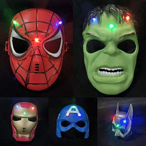 Maschere degli Avengers: Capitan America, Hulk, Spider-Man, Iron Man con Luci Lampeggianti, Accessori per Feste e Spettacoli, Fornitura Diretta dalla Fabbrica - Product Image 3