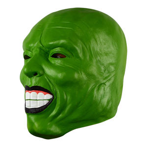 Máscara de Jim de <span class=keywords><strong>la</strong></span> Película The Mask, Máscara Divertida de Cara <span class=keywords><strong>Verde</strong></span> para Cosplay, Accesorios de Disfraces para Fiestas de Halloween, Disfraz de Terror - Product Image 3