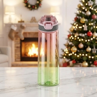 Bouteilles de sport transparentes en Tritan+PP anti-fuite, à boire directement, avec anneau parfumé remplaçable pour adultes, compatibles lave-vaisselle, pour le camping