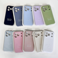 Coque de téléphone en silicone JOYPOODO S001 avec objectif caméra pour iPhone 11 12 13 14 15 16 17 18 Pro Max, couleur unie, coque en silicone tendance