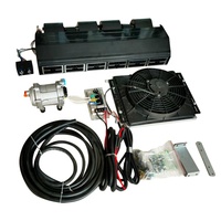 Aire Acondicionado de 12v 24v para CAMIÓN AUTOBÚS SISTEMA DE AIRE ACONDICIONADO UNIVERSAL PARA AUTOMÓVILES KIT DE A/C EVAPORADOR Bajo el Tablero KIT DE COMPRESOR