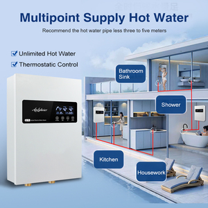 Calentador de Agua Eléctrico Instantáneo de Alta Eficiencia con Control Táctil Inteligente, Sistema de Agua Caliente sin Tanque para Baño y Ducha - Product Image 2