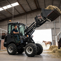 LANDWARD Mini Caricatore Elettrico 4X4 di Alta Qualità, 1 Tonnellata, per Agricoltura, Caricatore Compatto a Batteria 608E 800kg EPA