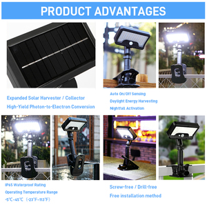 Lámpara Solar Solarup con Sensor <span class=keywords><strong>de</strong></span> Movimiento para Exteriores, Valla/Patio Trasero, IP65, 92 LED, 500LM, <span class=keywords><strong>Seguridad</strong></span>, Montaje en Terraza/Canalón, Reflector con Sensor <span class=keywords><strong>de</strong></span> Movimiento - Product Image 2