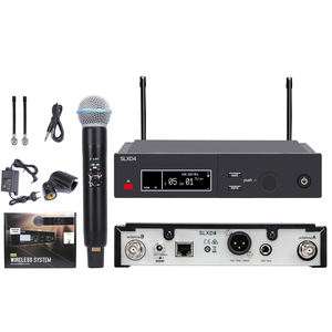 SLXD4 meilleur microphone professionnel sans fil à 2 canaux Microphone dynamique UHF Microphone de karaoké portable - Product Image 1