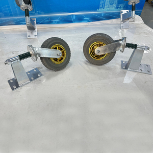 Roulettes de porte robustes à ressort, gris doré, en caoutchouc massif, 4, 5, 6, 8 pouces, <span class=keywords><strong>pour</strong></span> entrepôt et industrie - Product Image 2