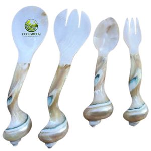 ช้อนเปลือกหอยมุกเวียดนามแบบใหม่รักษ์โลก ดีไซน์หรูหราสำหรับงานเลี้ยง ด้ามจับสั้น ผลิตจากวัสดุธรรมชาติ รับผลิตแบบ OEM/ODM มีตัวอย่างให้ดู - Product Image 6