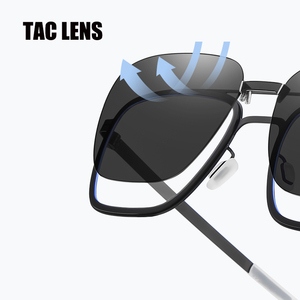 Nouveau Ultra-léger lunettes de soleil polarisées cercle 2 In1 Clip sur TAC hommes en gros mode soleil Vision ombre lunettes - Product Image 4