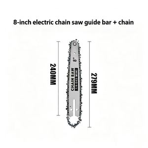 Kit de chaîne de guidon de 1/4 pouce pour scie électrique de 4/6/8/10 pouces, guide-chaîne, chaîne de scie, plaque de chaîne de scie à <span class=keywords><strong>batterie</strong></span> au lithium - Product Image 3