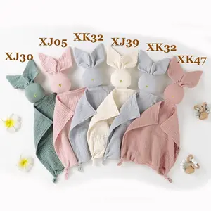 Hot Sale Rabbit Cute Soft Organic Cotton Baby Comforter Blanket