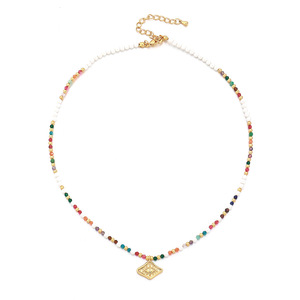Gioielli alla Moda Trendy Y2K Collana con Ciondoli di Perline Placcata in Oro 18K in Ottone per Donne Anniversario - Product Image 6