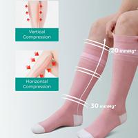 Chaussettes de compression graduée de qualité médicale avec logo personnalisé, 20-30 mmHg, chaussettes de compression respirantes extensibles de qualité supérieure, hauteur genou