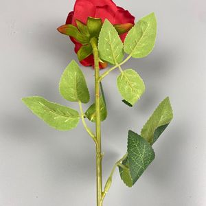 Artificial Velvet Rose <b>Single</b> Stem High Simulation Decorative <b>Flower</b> For Valentine's Day Wedding Aisle Arrangement - Product Image 4