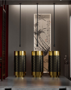 Lavabo da Bagno Moderno Nero Autoportante con Design <span class=keywords><strong>Angolare</strong></span> Elegante per Bagni Contemporanei - Product Image 4