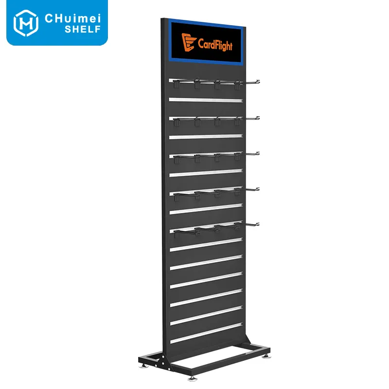 CHuimei Metall Lamellen wand Stand Mobile Shop Hänge gestell Slatwall Regale Handy Zubehör Display