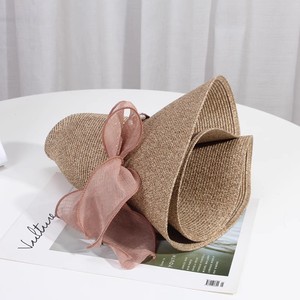 Thời Trang Mới Thương Mại Chuỗi Ren Màu Vàng Hạt Bãi Biển Mũ Rơm Mùa Hè Phụ Nữ - Product Image 6