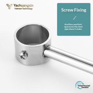 Yachuangxin Stainless Steel <b>Rod</b> <b>Holder</b> Solid Hanging Base Round Shape for Home Installation - Product Image 2
