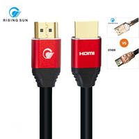 Câble 2.0 plaqué or mâle vers mâle haute définition 3D 4K 60Hz Ultra HD 19 broches 1 mètre pour PS4 Lecteur DVD Moniteur