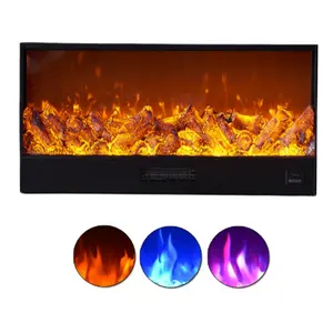 LED Electric Fireplace Living Room Flame Brightness Electric Fireplace Inserts Wall Mounted Heaters