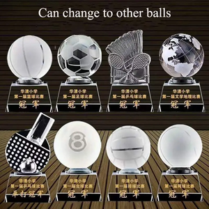 Venta al por mayor K9 Crystal Sport Award fútbol baloncesto tenis Golf voleibol trofeos para regalos de recuerdo - Product Image 6