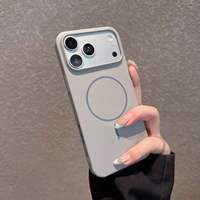 Coque de téléphone magnétique ultra-fine en PC dépoli pour iPhone 18 16 15 14 Plus 11 12 13 Pro Max 17 Air avec placage arrière