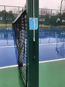 Poste de pickleball profissional em liga de alumínio para uso externo, poste de rede e sistema de rede para pickleball