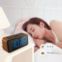 Elektronischer Dual-Alarm Wecker mit Schlummerfunktion, großem LED-Display, 12/24-Stunden-Format, FM-Radio, digitaler Wecker für Schreibtisch und Schlafzimmer