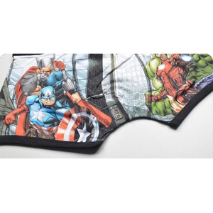 Calzoncillos bóxer personalizados de alta calidad para niño, divertidos dibujos animados de <span class=keywords><strong>Superman</strong></span> Hero Spider Man, logotipo impreso en pantalones cortos largos para hombre - Product Image 4