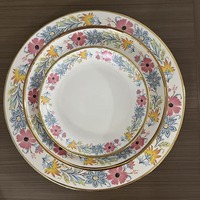 Vaisselle en céramique plaquée or de luxe, assiette ovale en porcelaine électro-plaquée, logo personnalisé, emballage