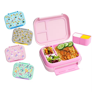 Wholesale Customized Leak-proof Heatable Stainless Steel School Kids <b>Lunch</b> <b>Box</b> Set BPA Free 3 Compartments Cute Bento <b>Tiffin</b> <b>Box</b> - Product Image 1