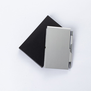 HK Promotional A7 Hardcover Pocket Notebook <strong>Mini</strong> Aluminum <strong>Metal</strong> Cover <strong>with</strong> Pen 60 Thermal-Bound Inner Pages - Product Image 5