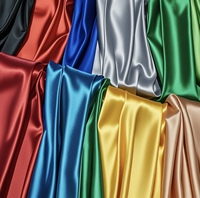 Robe en tissu de satin mat de haute qualité imitation soie doublure tissu de soie tissu de vêtements de couleur unie