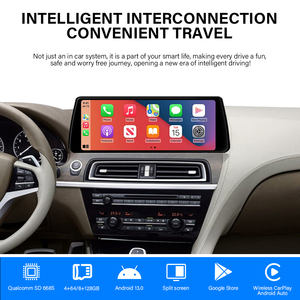 Serie 6 12,3 "Android HD Pantalla táctil Navegación <span class=keywords><strong>en</strong></span> <span class=keywords><strong>vivo</strong></span> Música <span class=keywords><strong>en</strong></span> línea WIFI Carplay Anddriod Auto para 2010-2012 BMW CIC Serie 6 - Product Image 4