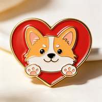 Broches en métal créatives et mignonnes en forme de chien, badges personnalisés en émail souple pour chiots, cadeaux pour les amoureux des animaux, événements et boutiques de détail